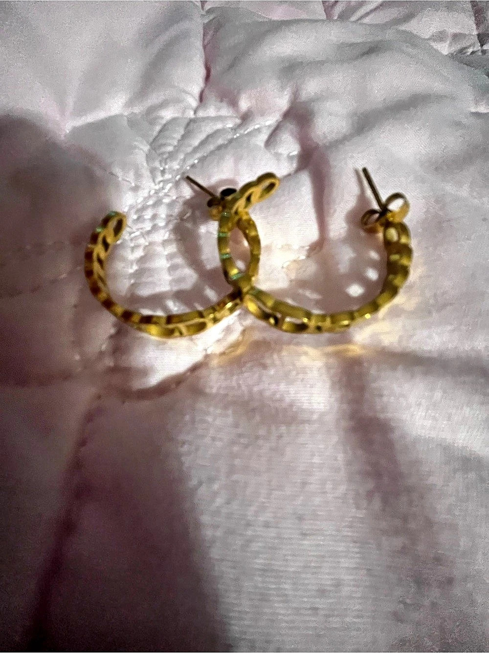 Gold Hoop Earrings Like New